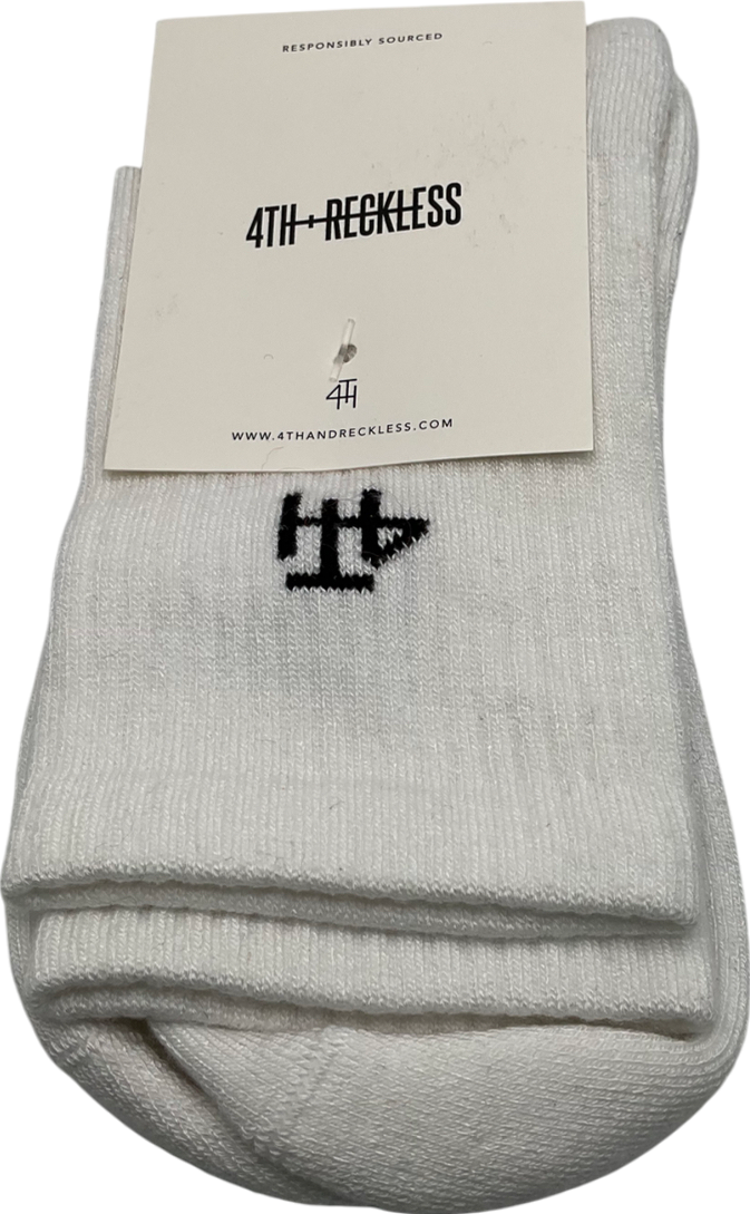 4th & Reckless White 4th Branded Socks One Size