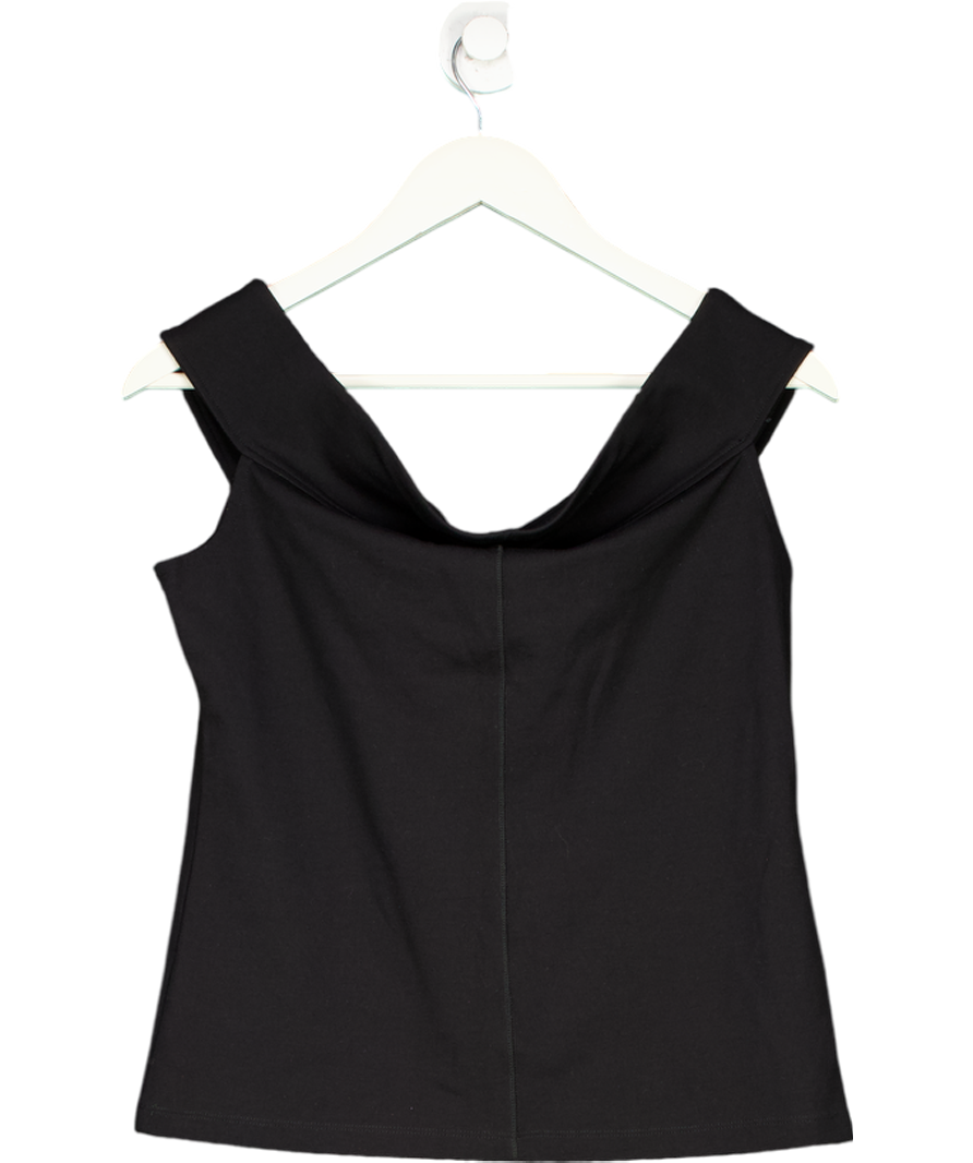 Karen Millen Black Compact Stretch Off Shoulder Top UK 14