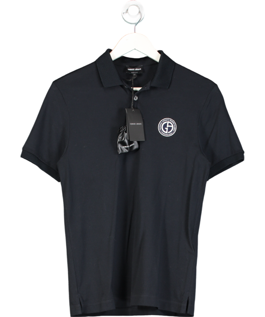 Giorgio Armani Blue Tennis Classic Polo Shirt UK XS