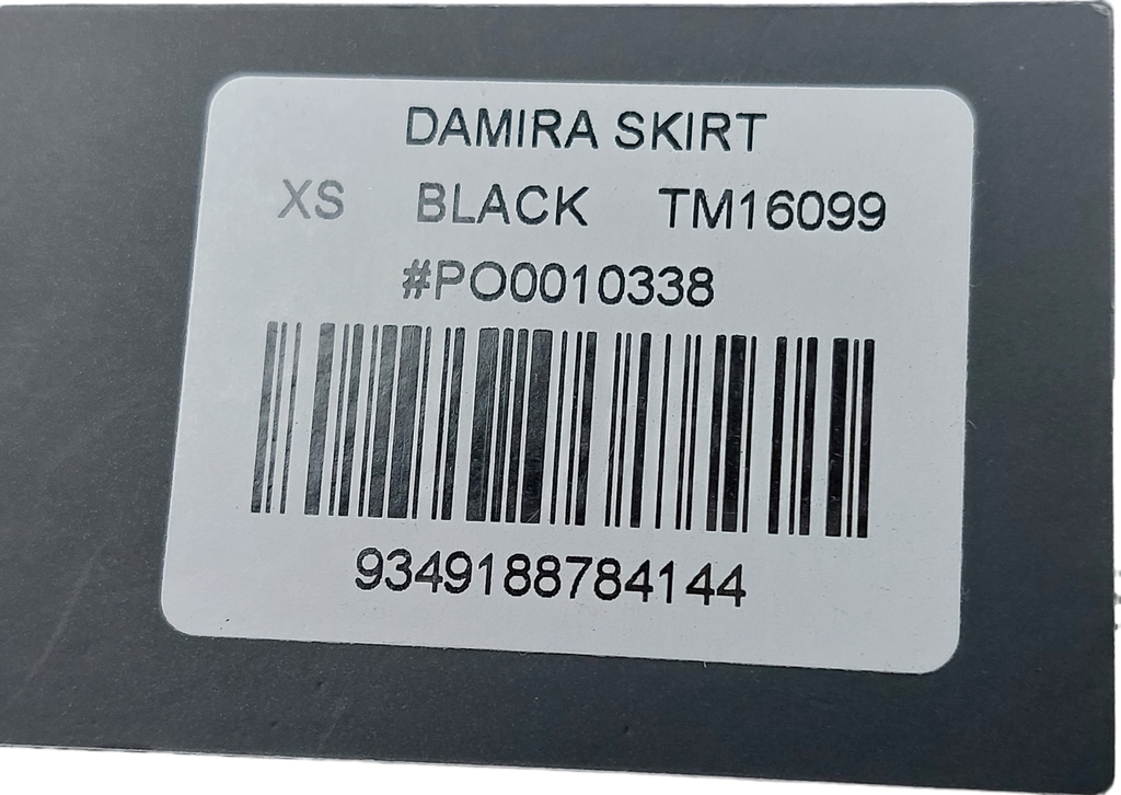 Tiger Mist Black The Mini Skirt UK XS