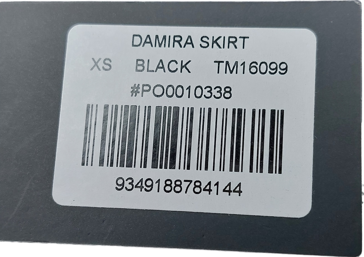 Tiger Mist Black The Mini Skirt UK XS