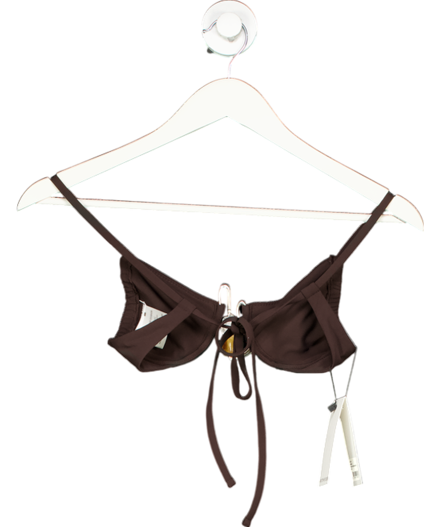 Christopher Esber Brown Nebular Underwire Bikini Top UK 4