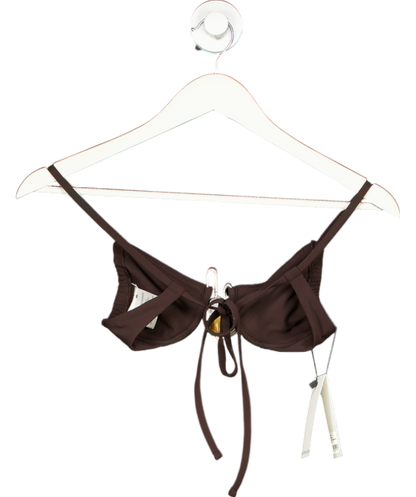 Christopher Esber Brown Nebular Underwire Bikini Top UK 4