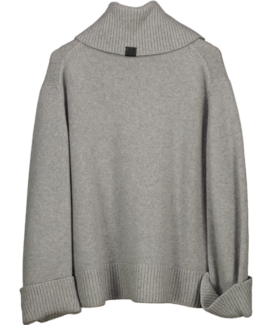 DEMELLIER LONDON Grey Cashmere Merino Knit Sloan Jumper UK M/L