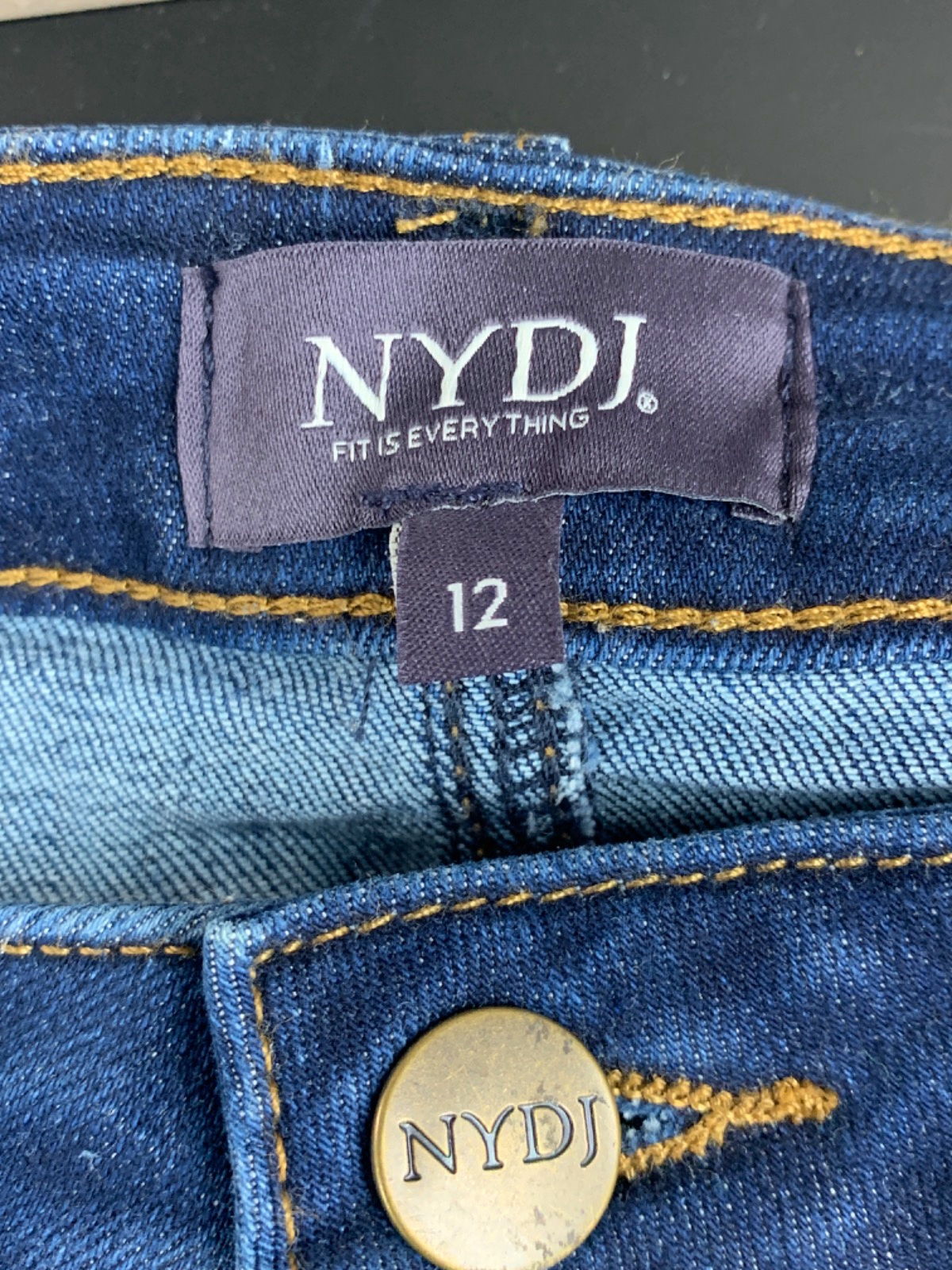 NYDJ Blue Ami Skinny Lift Tuck Technology Jeans Size UK 16