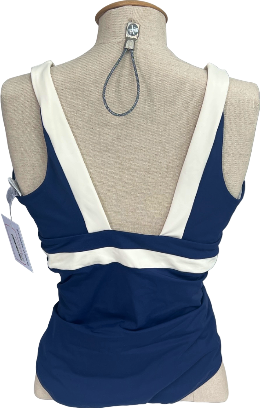 Boden Navy & White Riviera Swimsuit UK 16