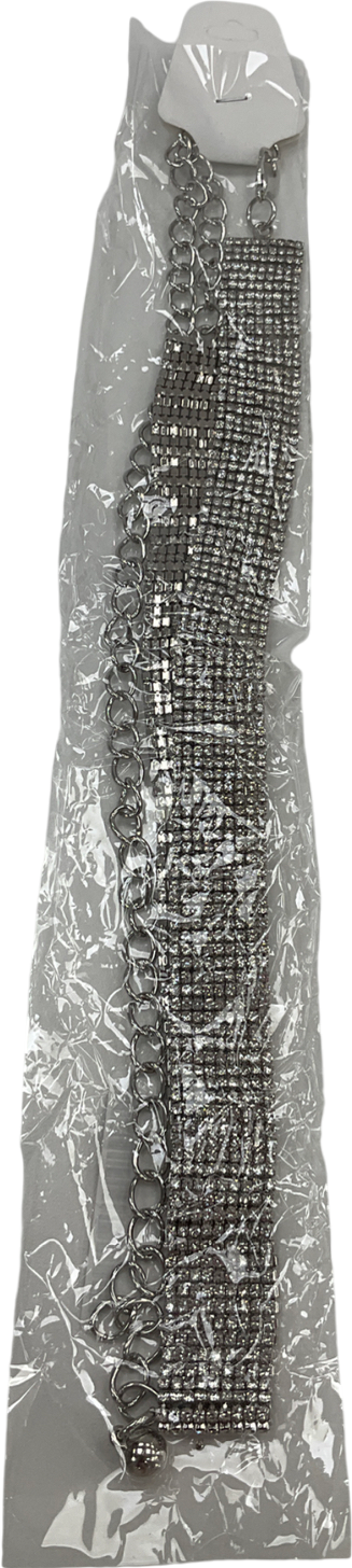 Metallic Diamante Chain Belt One Size