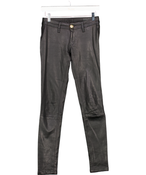 DL1961 Black Hazel Butter Soft Real Leather Skinny Jeans W25
