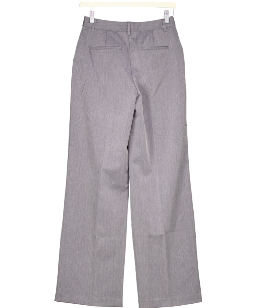 NA-KD Heavy Low Waist Suit Pants Grey UK 8
