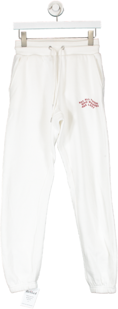 Noughts & Kisses White Not All Those Wander Tracksuit Set UK S