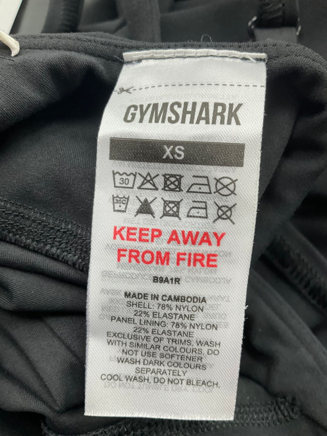 gymshark Black Everyday Seamless All In One UK XS