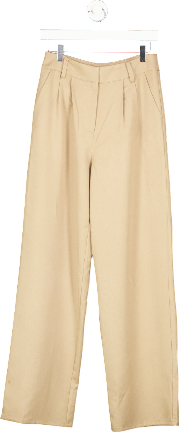 4TH + Reckless Beige Wide Leg Trousers UK 10