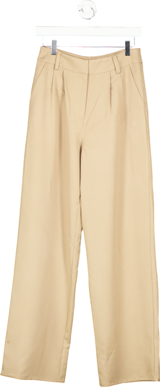 4TH + Reckless Beige Wide Leg Trousers UK 10