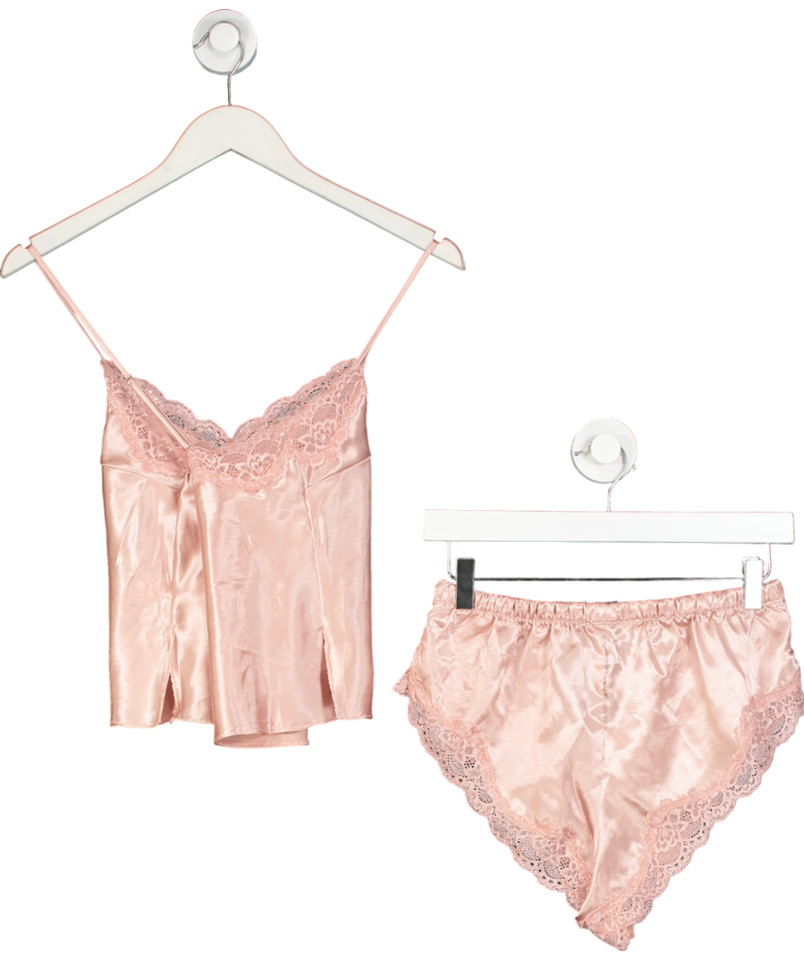 boux avenue Pink Satin Short Pyjama Set UK 6