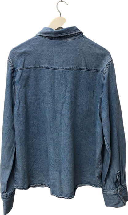 H&M Denim Blue Long Sleeve Button-Down Shirt EUR XL