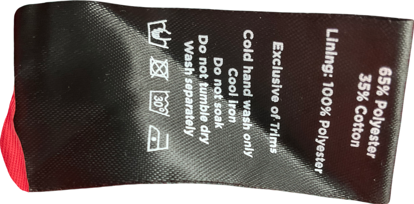 JGR & STN Red Embroidered Logo Zip Through Jacket UK 8