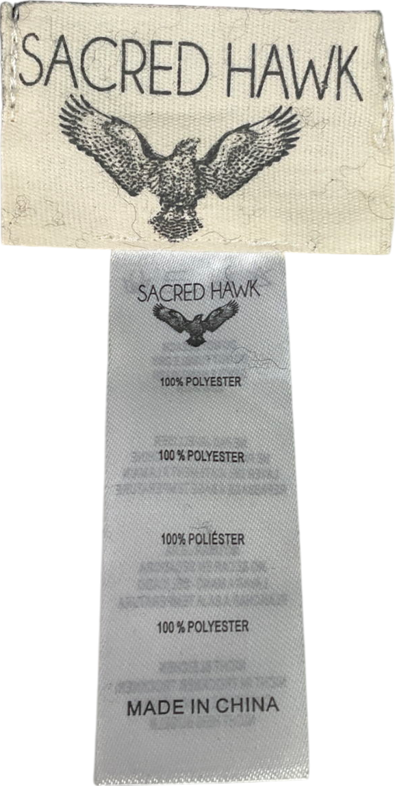 sacred hawk Black Hawk Embellished Beret Hat One Size