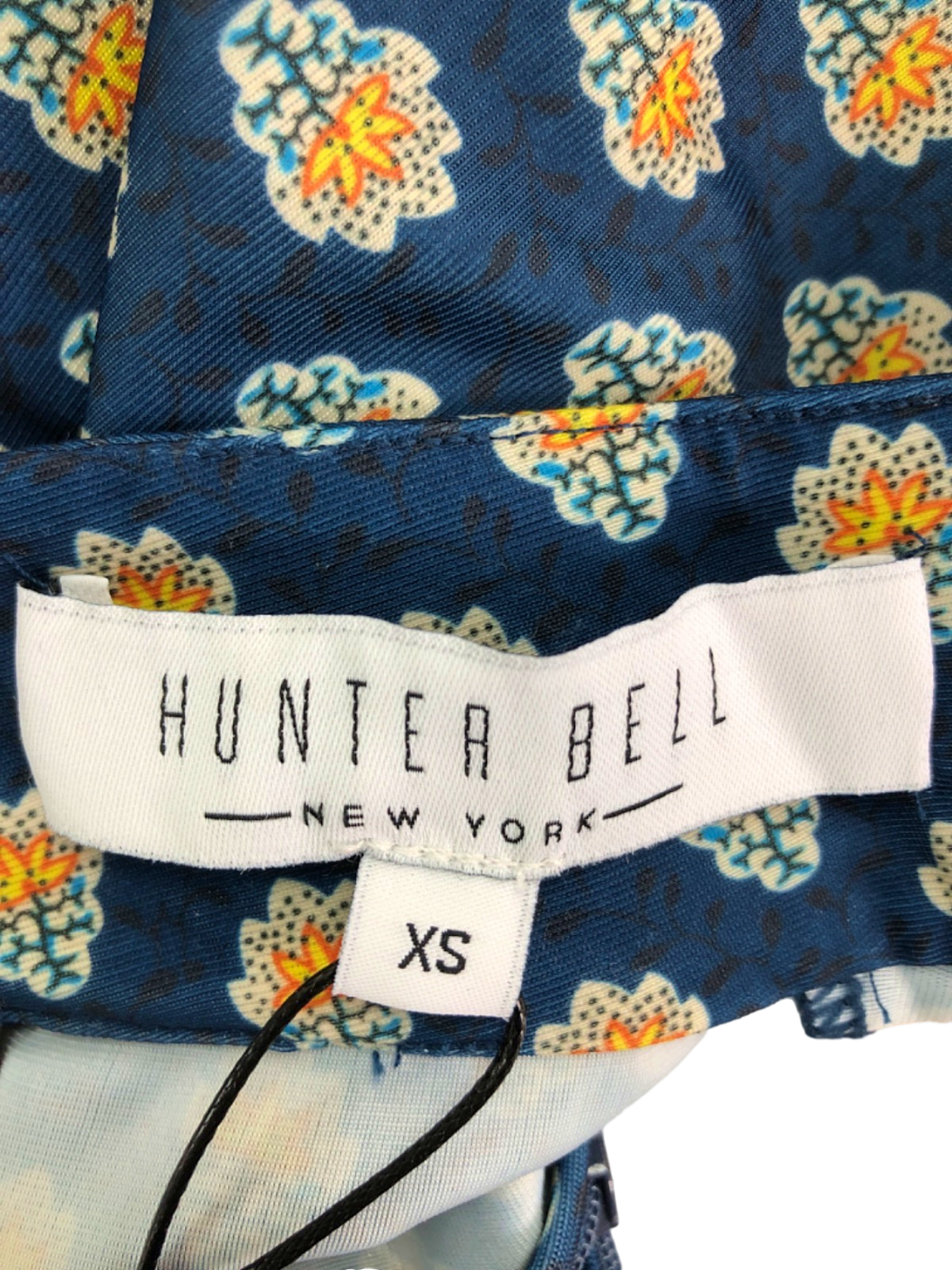 Hunter Bell Blue Autumn Bloom Sabine Dress UK XS