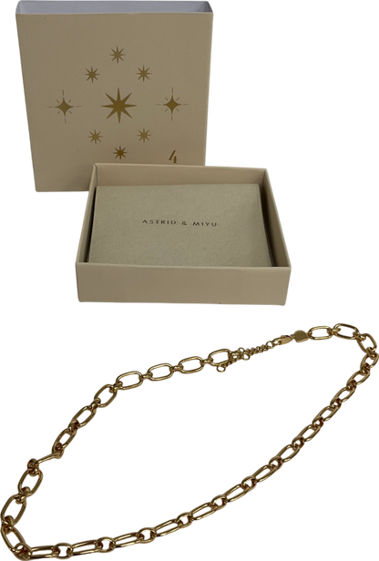 Astrid & Miyu Gold Open Link Chain Necklace In Gold One Size