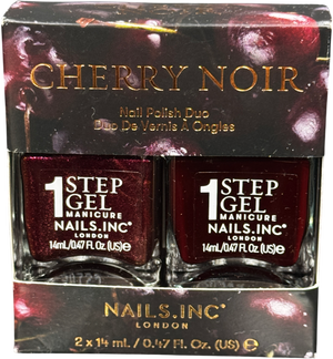 Nails Inc Cherry Noir Nail Polish Duo 2 X 14ML