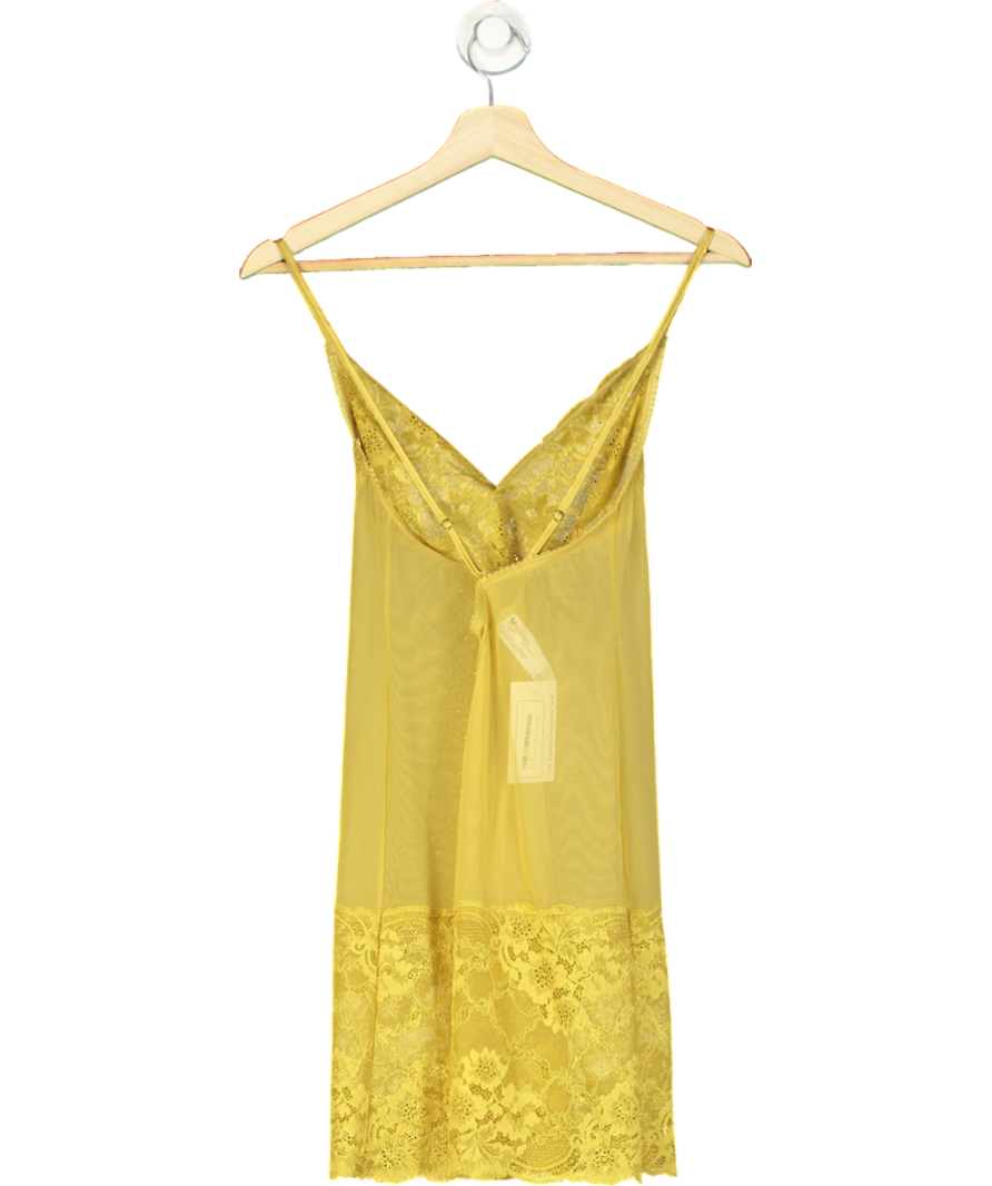 Wacoal Yellow Natsuki Lace Chemise In Antique Gold UK S