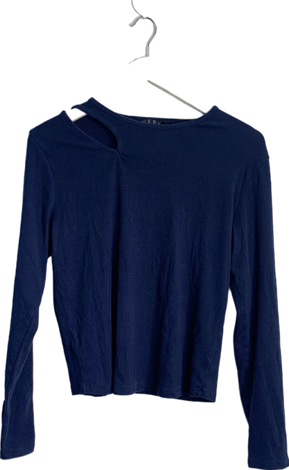 V by Very Navy Long Sleeve Top UK 20