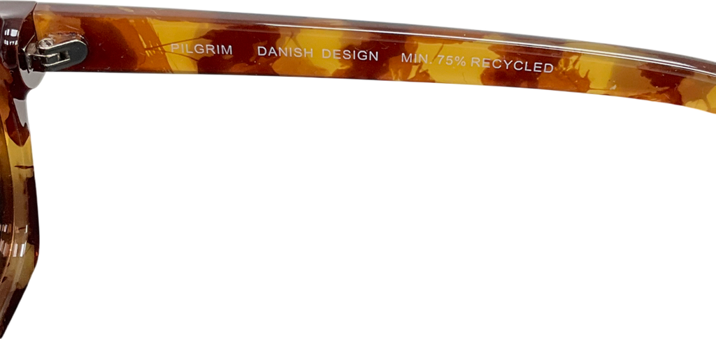 pilgrim Brown Tortoise Shell Design Sunglasses One Size
