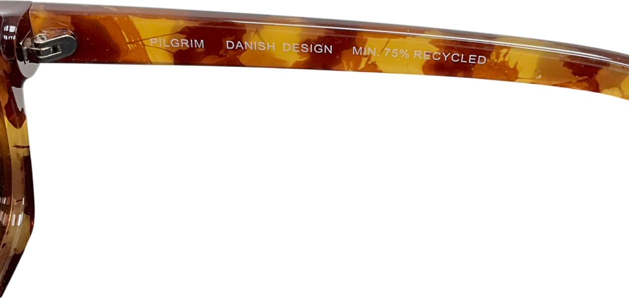 pilgrim Brown Tortoise Shell Design Sunglasses One Size