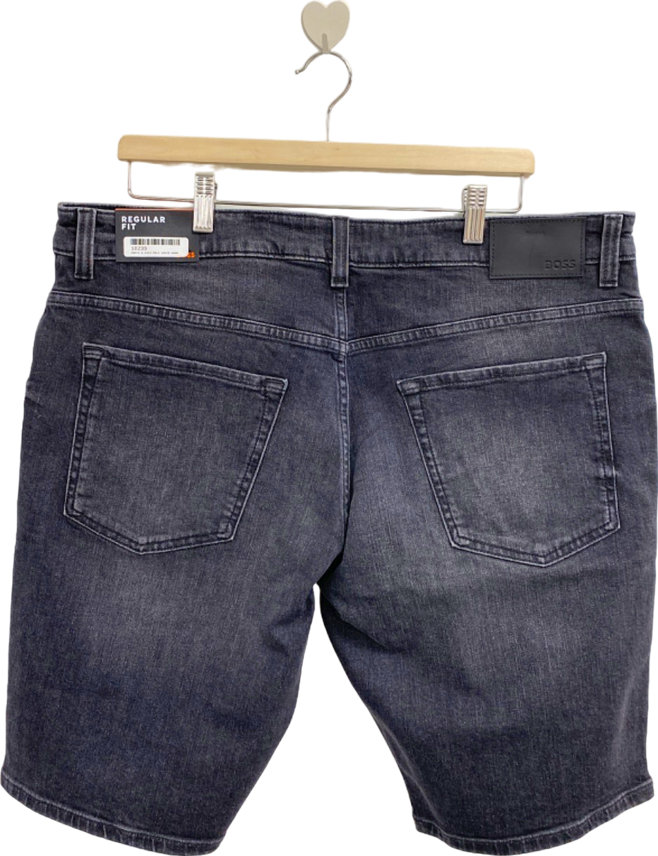 Hugo Boss Grey Denim Re.Maine-Shorts Regular Fit W34)