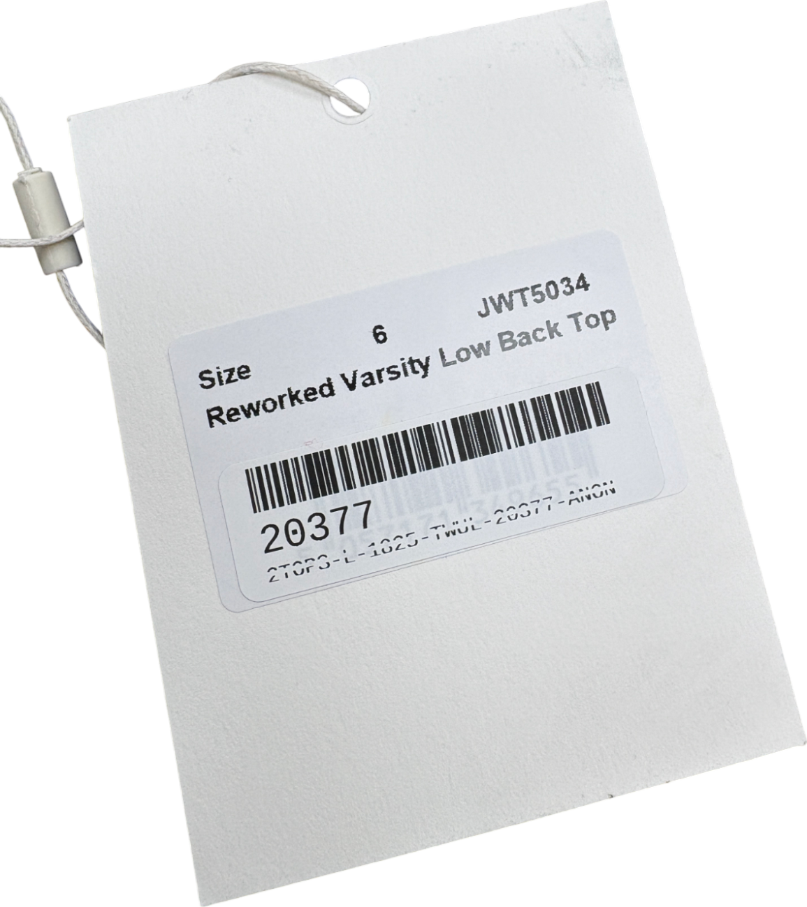 Jaded London Grey Reworked Varsity Top UK 6