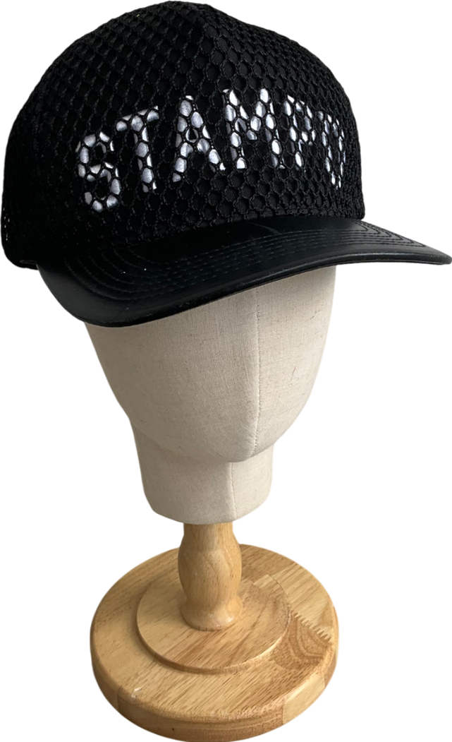 Stampd Black Mesh Embroidered Logo Baseball Cap One Size
