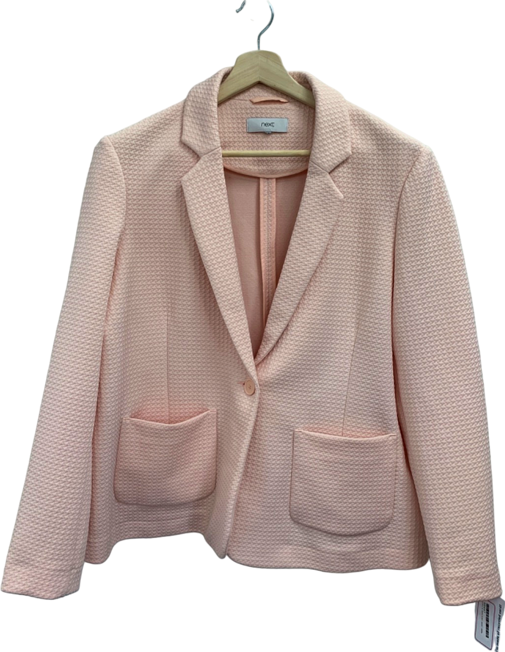 Next Pink Textured Blazer UK 14