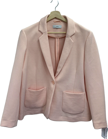 Next Pink Textured Blazer UK 14