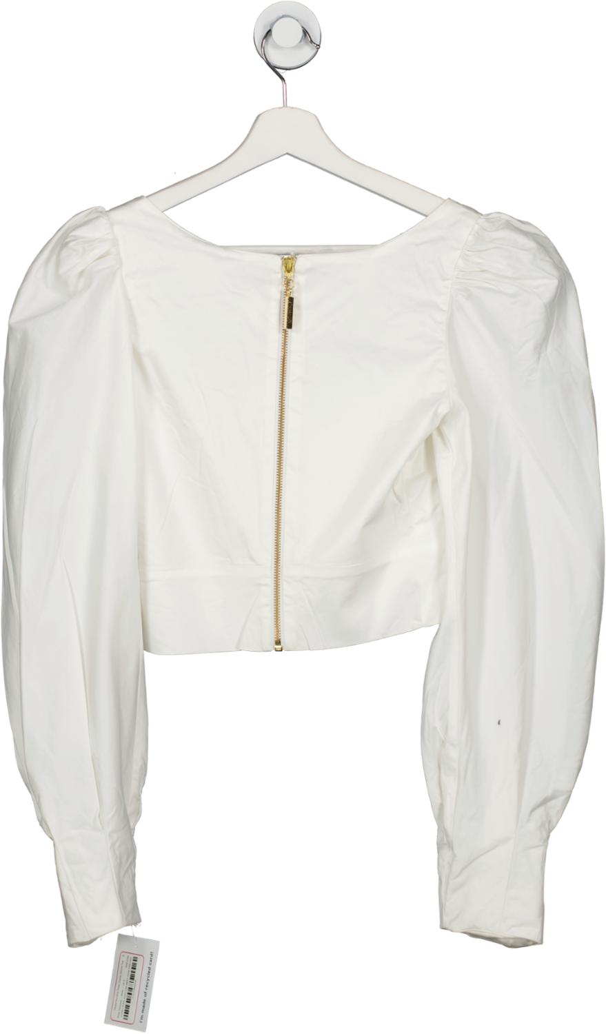 Silvia Tcherassi White Square Neckline Three Quarter Sleeve Top UK S