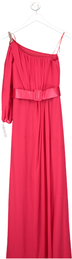 dupple Red One Sleeve Maxi Dress UK S