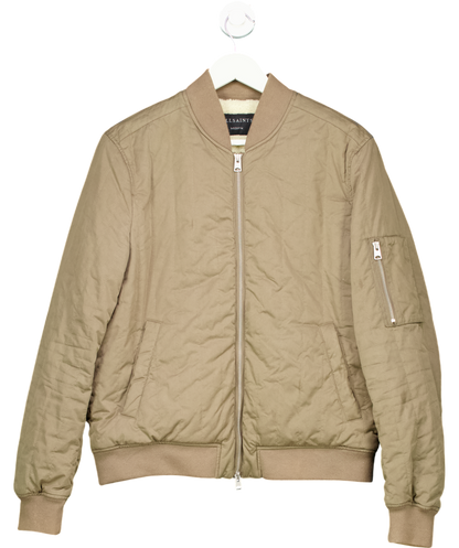 All Saints Beige Drake Bomber Jacket UK M