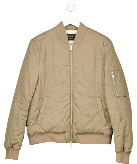 All Saints Beige Drake Bomber Jacket UK M