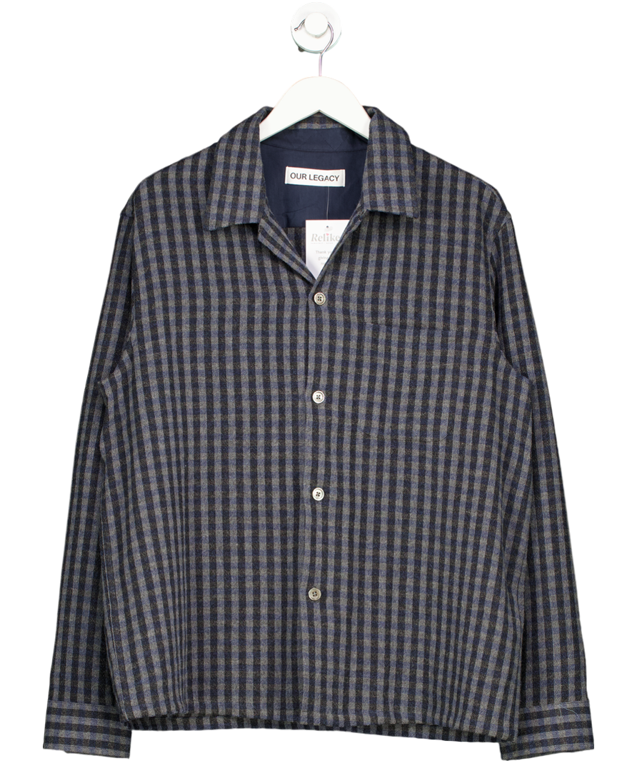 Our Legacy Blue Heusen Check Shirt UK M
