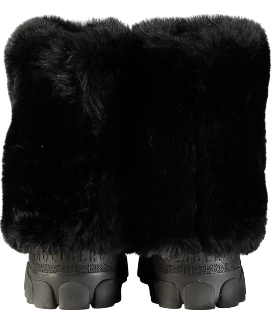Goldbergh Black Fun Fur Snow Boots UK 4 EU 37 👠