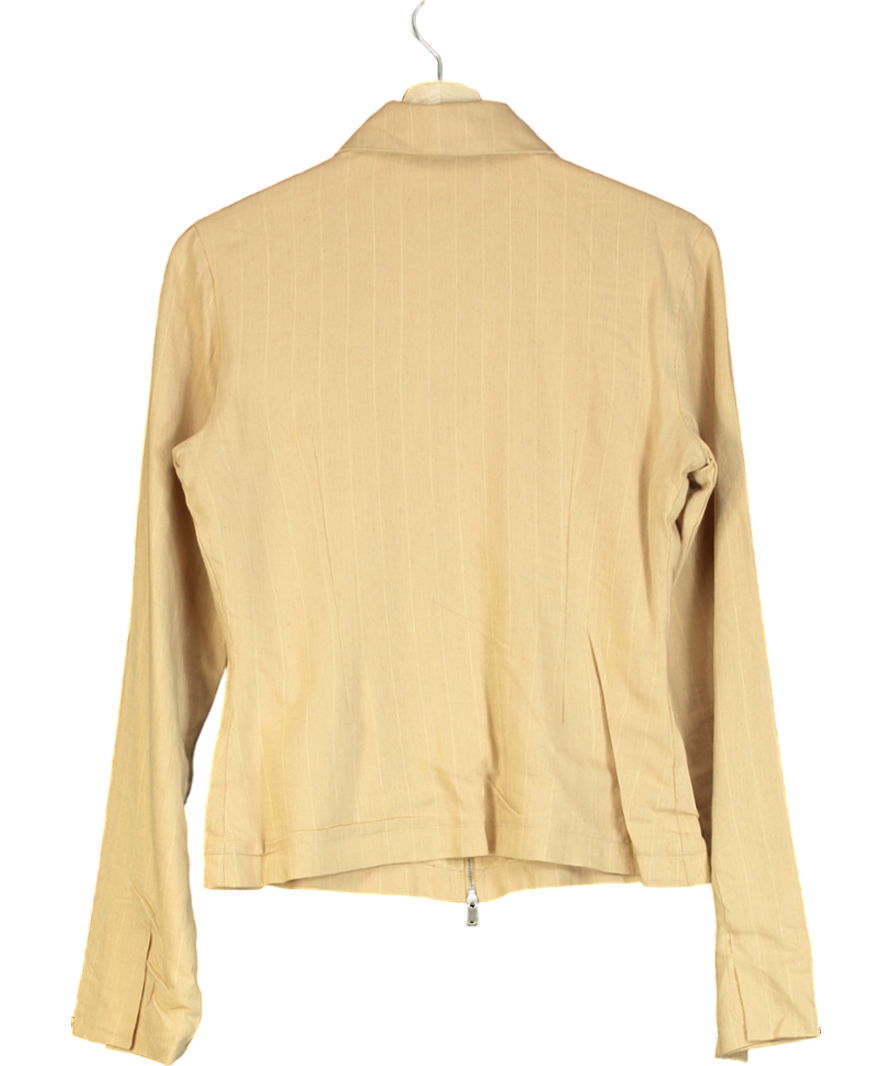 Oval Square Beige Rowan Zip Shirt UK S