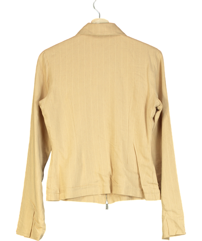 Oval Square Beige Rowan Zip Shirt UK S