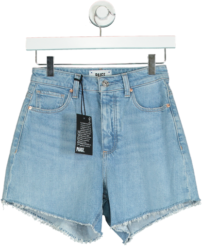 PAIGE Blue High-Rise Denim Shorts W27