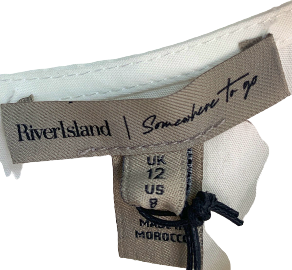 River Island White Smart Dress UK 12