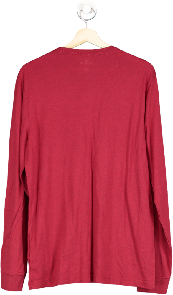 Hollister Red Logo Long Sleeve Top Large