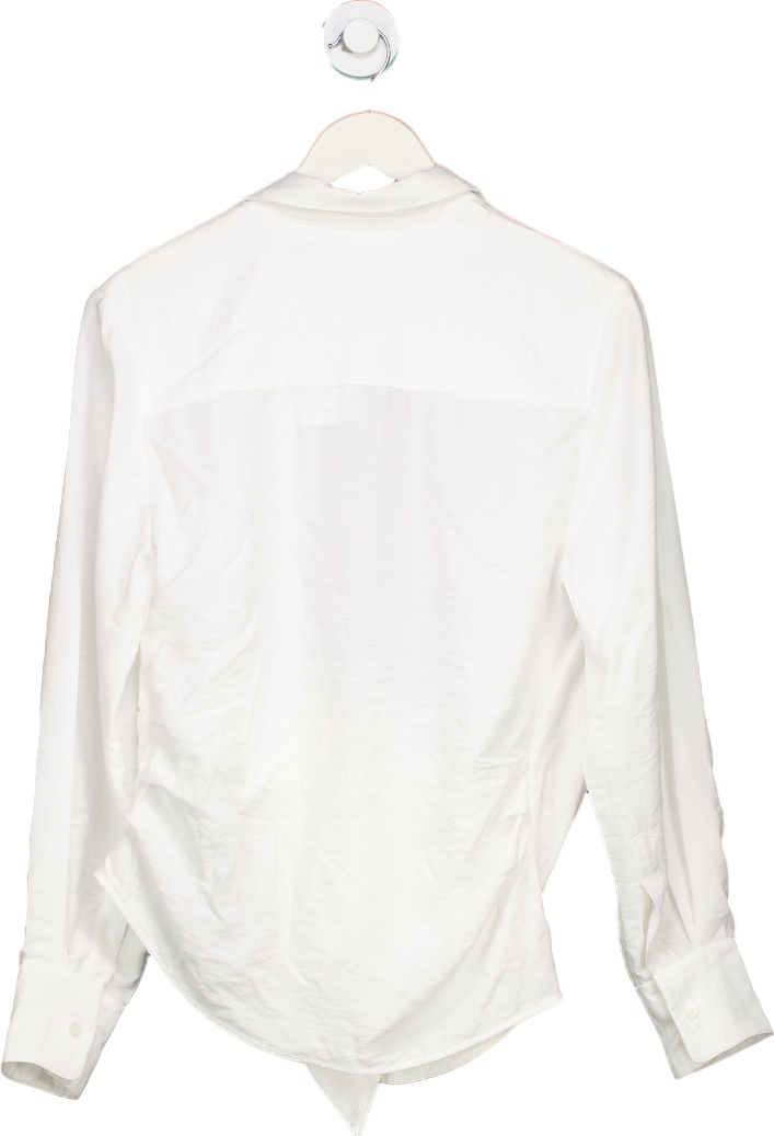 Jacquemus White Le Raphia Draped Shirt EU 38 UK 10