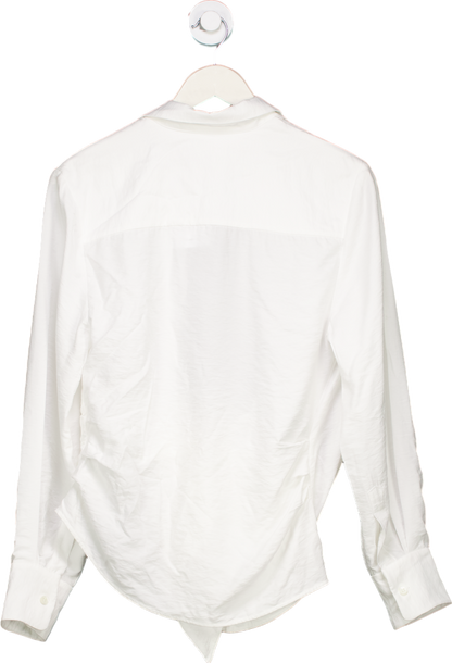 Jacquemus White Le Raphia Draped Shirt EU 38 UK 10