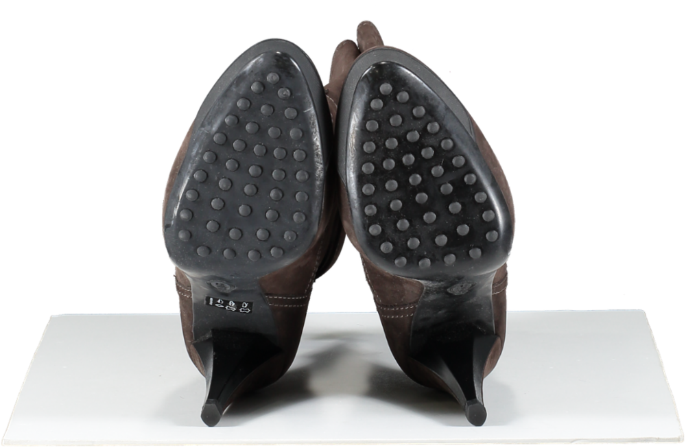 Tods Brown Pointy Tronchetto Suede Boots UK 7 EU 40 👠