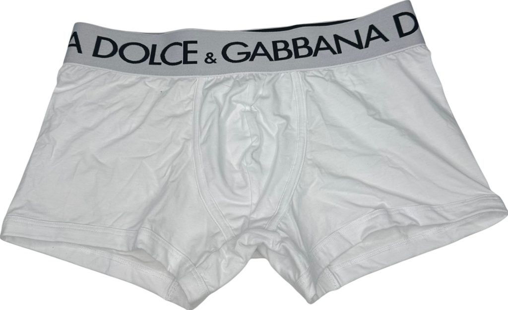 Dolce & Gabbana White Logo Boxers W32