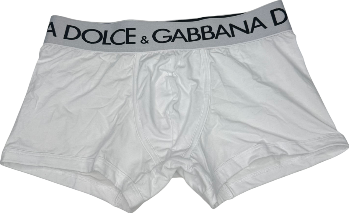 Dolce & Gabbana White Logo Boxers W32