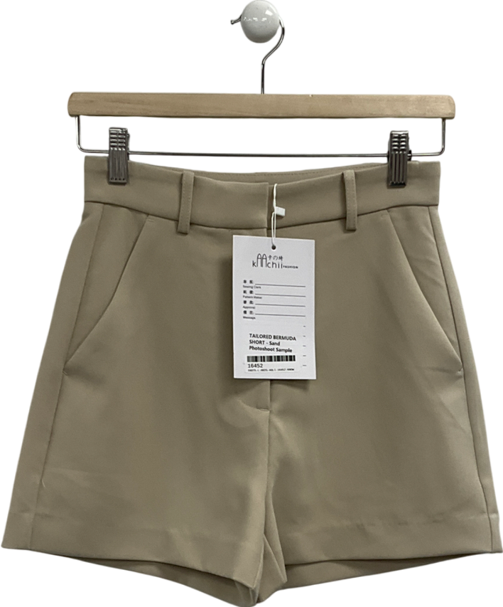 BOA Beige Tailored Bermuda Shorts UK XS
